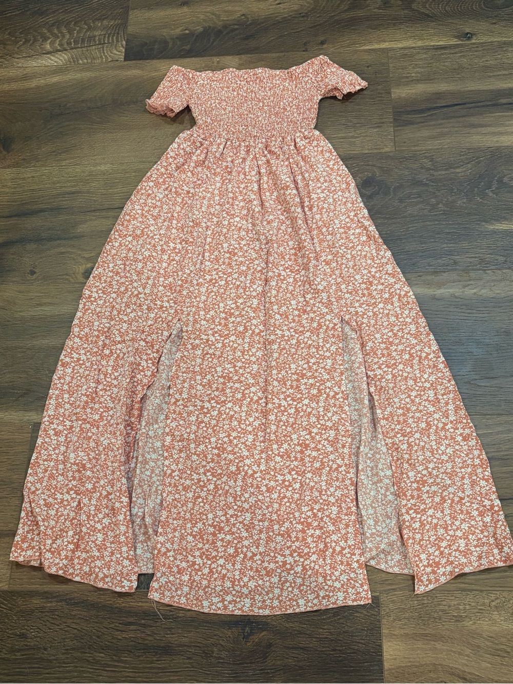 Coral Floral Maxi Dress